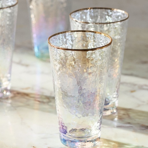 LAST SET🔥Zaza Highball Glass set w 24kGold rim - Picture 1 of 6